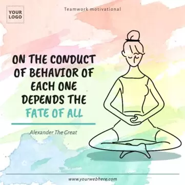 Bearbeite eine Vorlage mit Teamwork Zitaten