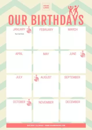 Edit a birthday list template