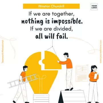 Bearbeite eine Vorlage mit Teamwork Zitaten