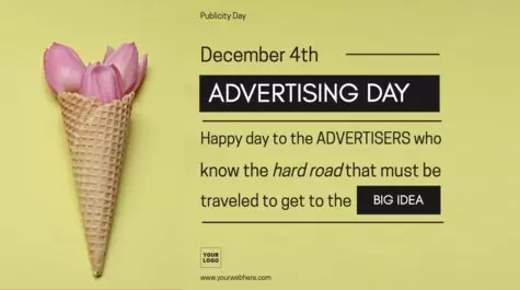 Bearbeite ein Design für den Werbetag