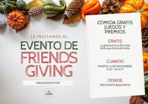 Edita un banner de Friendsgiving