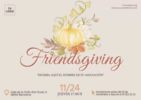 Edita un banner de Friendsgiving