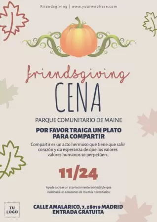 Edita un banner de Friendsgiving