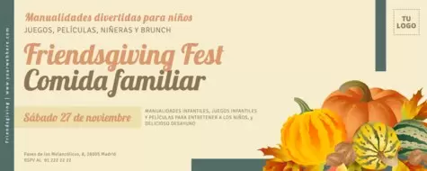 Edita un banner de Friendsgiving