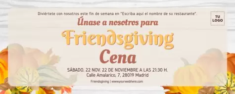 Edita un banner de Friendsgiving