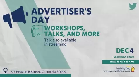 Bearbeite ein Design für den Werbetag