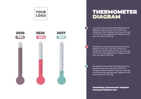PRINTABLE Really Big Goal Thermometer, Printable Goal Chart, Really Big  Goal Thermometer, Downloadable Large Goal Thermometer - 4 PDF Pages