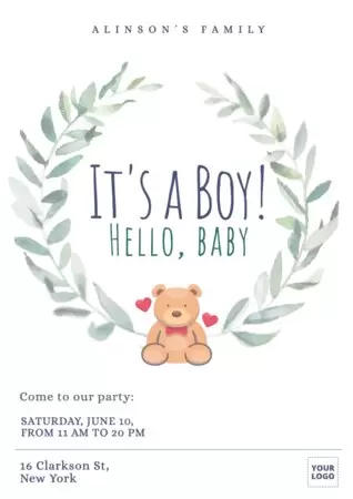 Bearbeite eine Babyparty Einladungen
