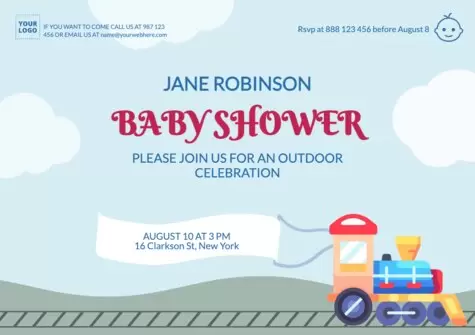 Edit a Baby Shower flyer