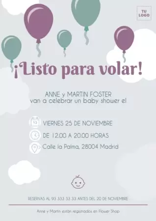 Edita una tarjeta de invitación para Baby Shower