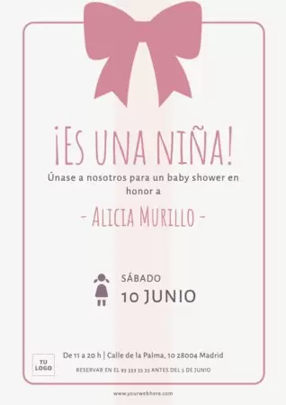 Edita una tarjeta de invitación para Baby Shower