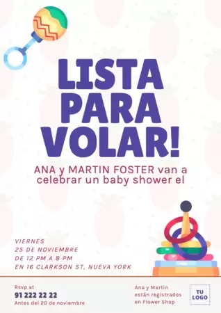 Edita una tarjeta de invitación para Baby Shower