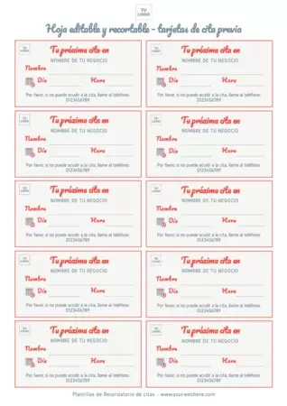 Edita una Tarjeta de Cita