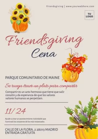 Edita un banner de Friendsgiving