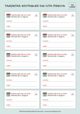 Edita una Tarjeta de Cita