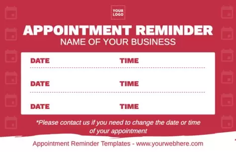 Free Printable Appointment Card Templates