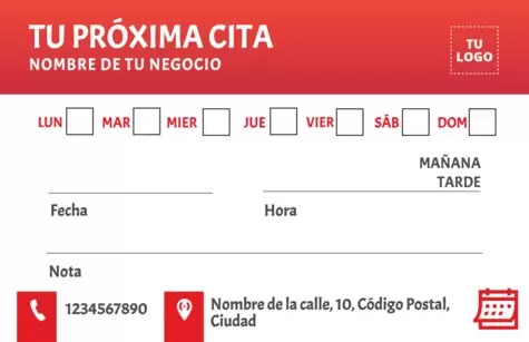 Edita una Tarjeta de Cita