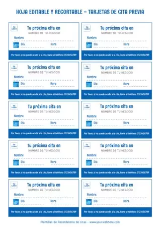 Edita una Tarjeta de Cita