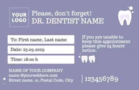 Edit a Reminder Card