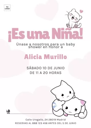 Edita una tarjeta de invitación para Baby Shower