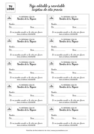 Edita una Tarjeta de Cita