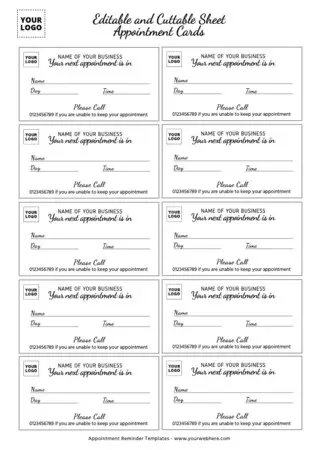 Free Printable Appointment Card Templates