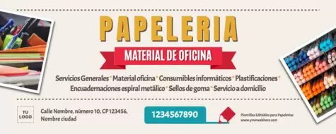 Edita un flyer de Papelería