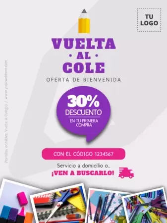 Edita un flyer de Papelería