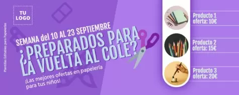 Edita un flyer de Papelería