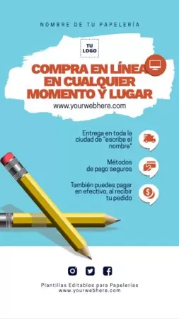 Edita un flyer de Papelería