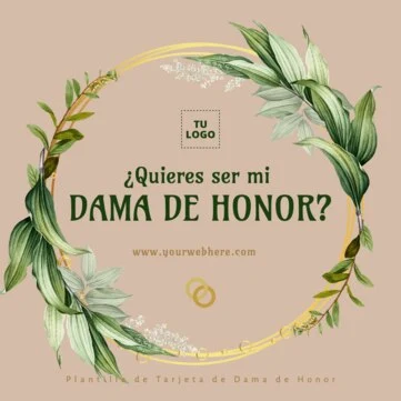 Edita una tarjeta de Dama de Honor