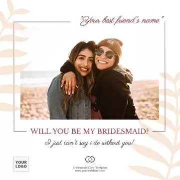 Make Free Bridesmaid Proposal Cards