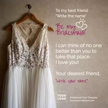 Make Free Bridesmaid Proposal Cards