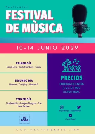 Edita un cartel de festival