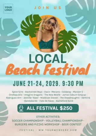 Edit a festival lineup poster