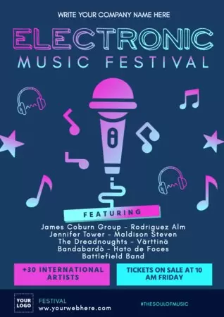 Edit a festival lineup poster