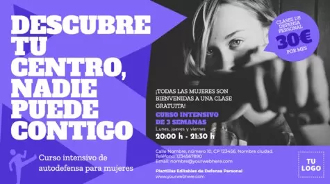 Edita un flyer de Defensa Personal