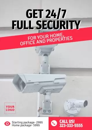 Edição de um pôster de vigilância por vídeo