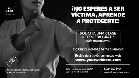 Edita un flyer de Defensa Personal