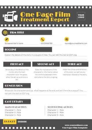 Edit a One Pager format