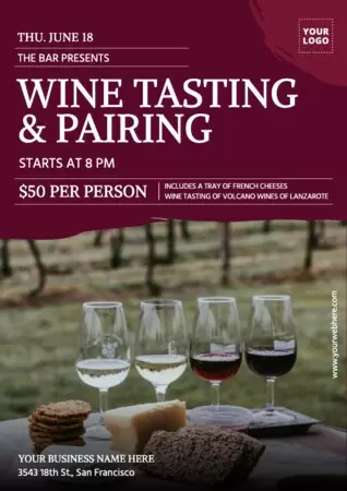 Modifica un invito a un evento di degustazione di vini