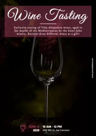 Modifier une invitation à une dégustation de vins
