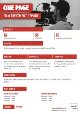 Edit a One Pager format