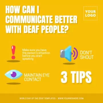 Edit a Deaf Month flyer