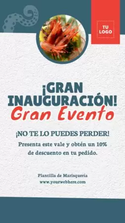 Edita un flyer de Marisquería