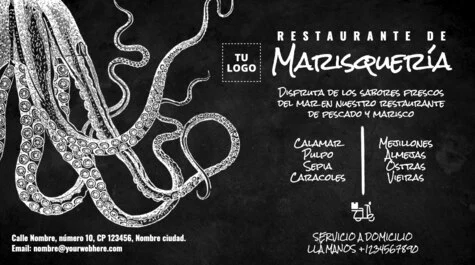 Edita un flyer de Marisquería