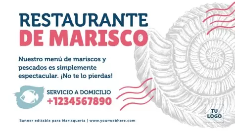 Edita un flyer de Marisquería