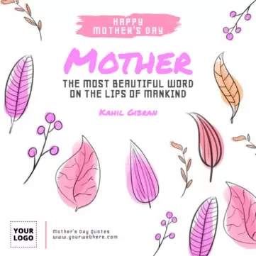 Edite um template do Dia da Mãe