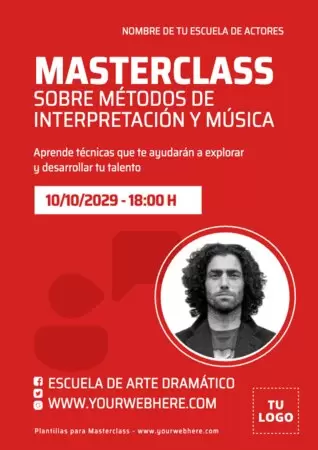 Edita un flyer de Masterclass