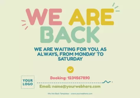 Edit a We Are Back template